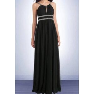 Bill Levkoff size 14 Black and Silver full length gown.  Stunning 😍